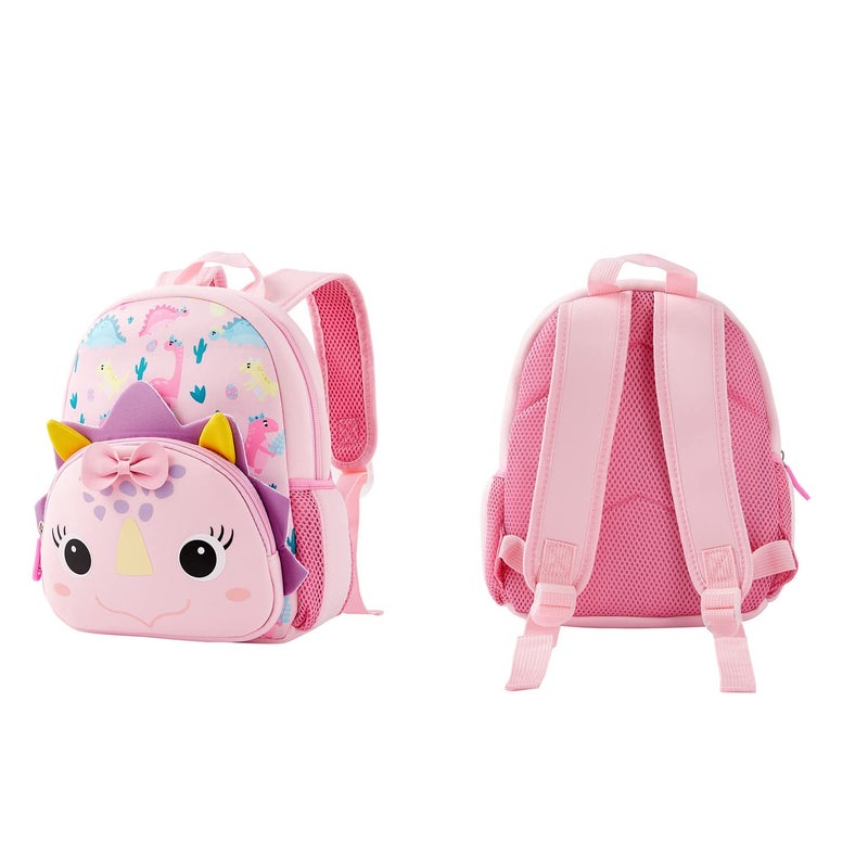 KK CRAFTS Preschool Backpack Toddler Neoprene Animal Schoolbag Lunch backpack for Kids Boys Girls(Dinosaur Girl) - Image 5
