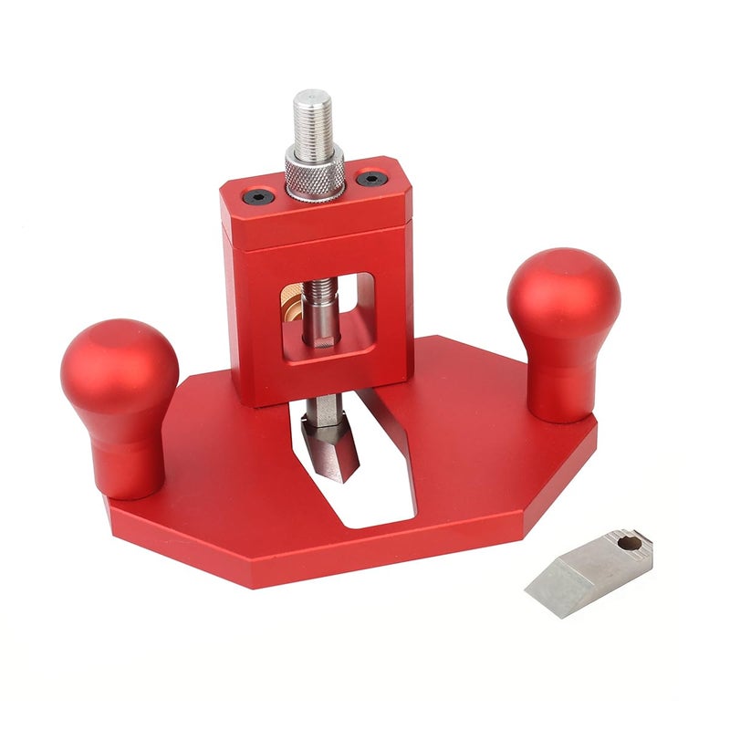 JCFANTS Router Plane Hand Wood Planer, Handheld Woodworking Tool, Woodworking Carpenter Tools Adjustable Woodcraft Trimming Knife Depth Stop Planer Wood Chamfering Slottinge (Red) - Image 4
