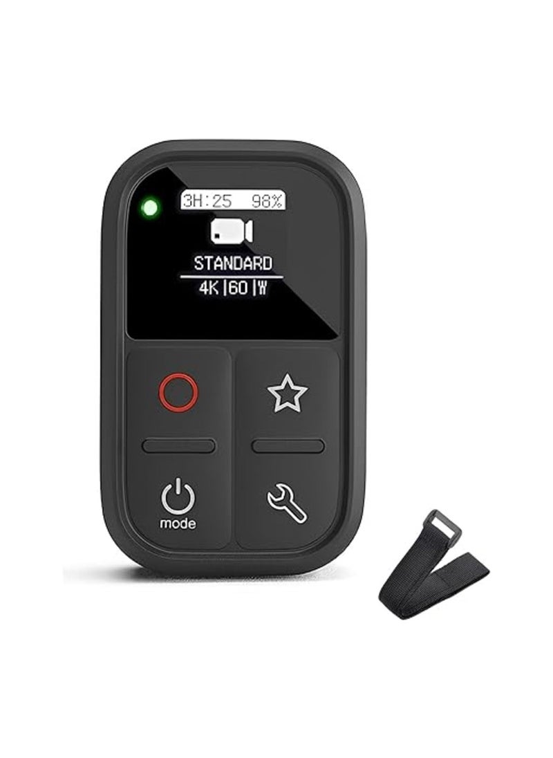 Generic - OLED SCREEN Remote Control for GoPro 12 11 10 9 8 Max 7B 6 5 with Stick Mount and Wrist Waterproof Gopro10 Remote - Image 1