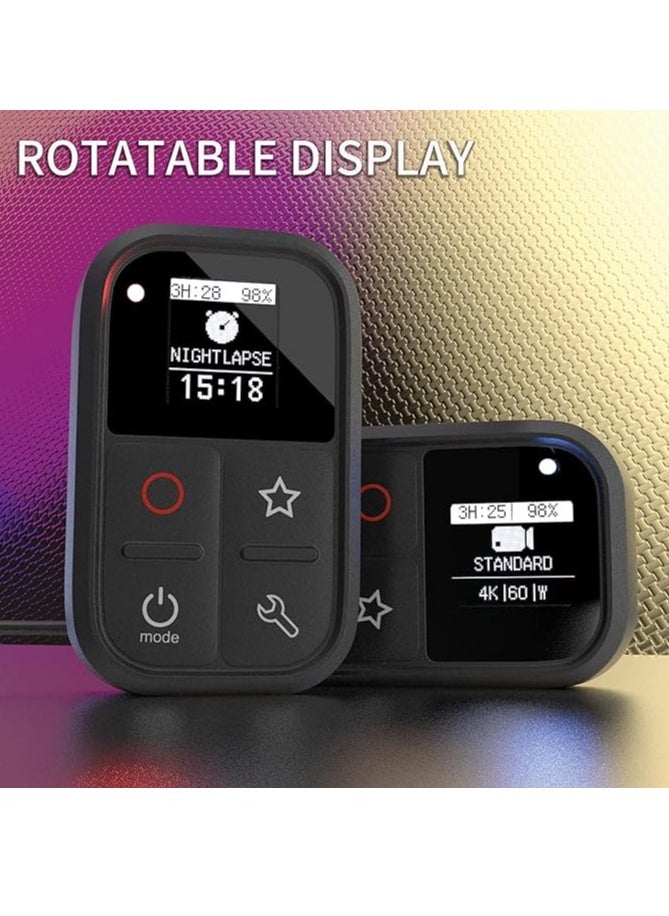 Generic - OLED SCREEN Remote Control for GoPro 12 11 10 9 8 Max 7B 6 5 with Stick Mount and Wrist Waterproof Gopro10 Remote - Image 1