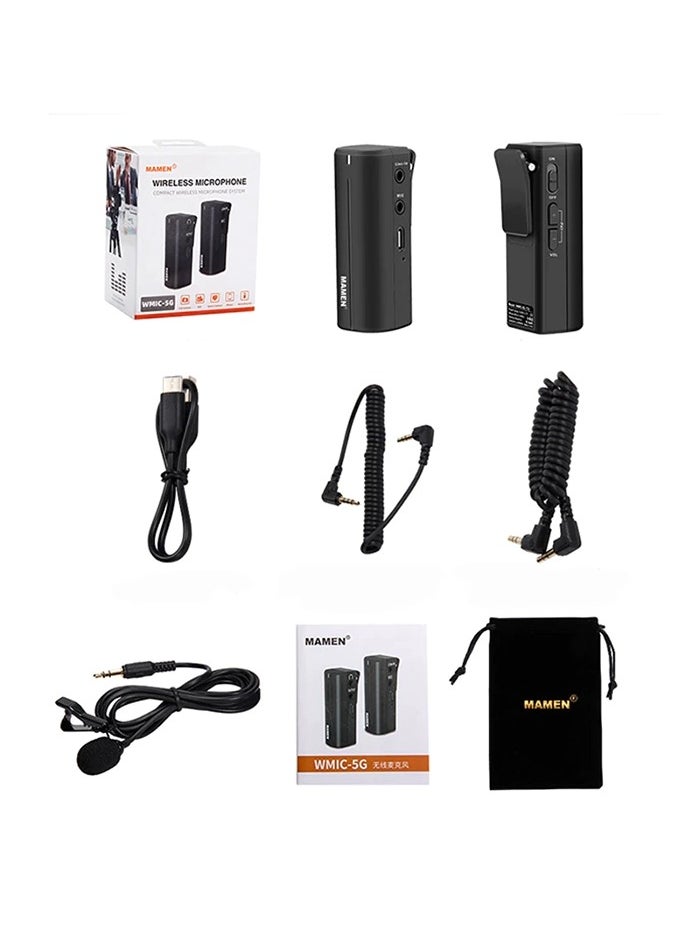 Mamen - WMIC-5G  2.4G Wireless Lavalier Microphone Kit - Image 1