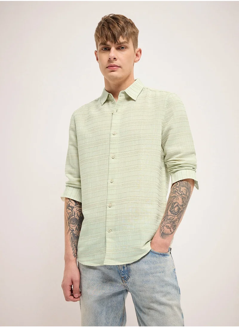 ذا بير هاوس Cotton Shirt for Men | Slim Fit, Long Sleeve, Casual or Formal Button-Down | Soft, Breathable Fabric for Work, Everyday, & All-Season Wear in Stylish