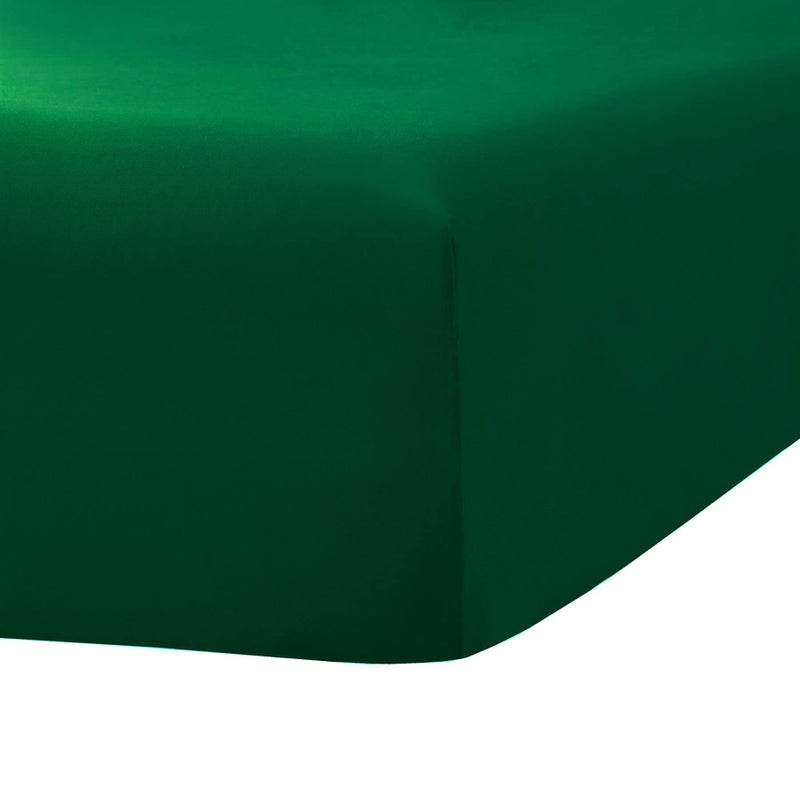 Ghooss Full Size Fitted Sheet-Single Fitted Deep Pocket Sheet up to 14 Inch-Wrinkle-Fade-Stain Resistant-1 Pack(Forest Green Full) - Image 4