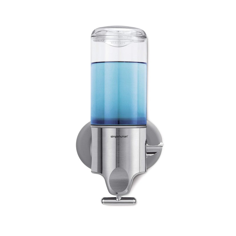 simplehuman Wall Mount Pumps, Single 15 fl. oz. Shampoo & Soap Dispenser, Stainless Steel - Image 3