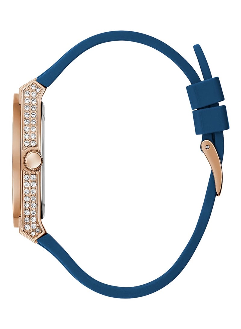 GUESS ساعة جيس برينسيس للنساء بإطار سيليكون أزرق GW0439L4 - Image 2