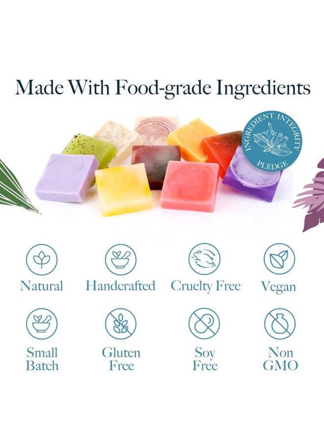 Saavy Naturals Saavy Naturals Organic Soap Bar Set, Scented Organic Hand Soap Bar, Body Wash and Natural Vegan Soap Gift Set, Square Shaped Artisan Natural Soap Bar, 1.2 Oz, 10 Pack. Made in the USA  - Image 3