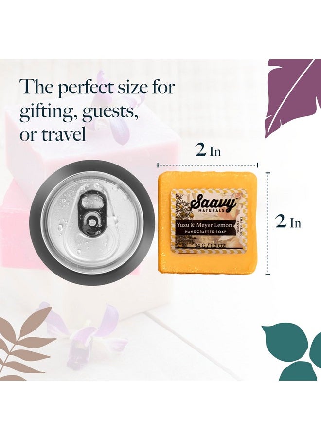 Saavy Naturals Saavy Naturals Organic Soap Bar Set, Scented Organic Hand Soap Bar, Body Wash and Natural Vegan Soap Gift Set, Square Shaped Artisan Natural Soap Bar, 1.2 Oz, 10 Pack. Made in the USA  - Image 5