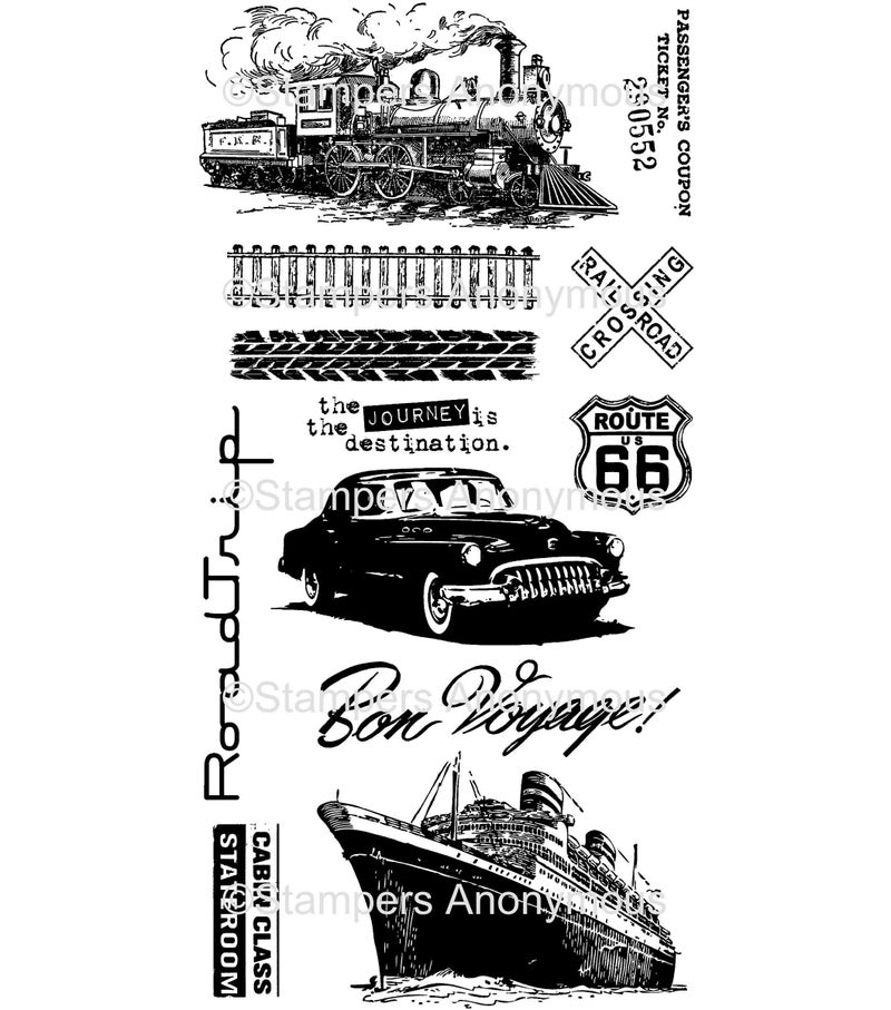 TIM HOLTZ STAMPER ANONYMOUS CLING STAMPS- THJ004 GETTING THERE - Image 4