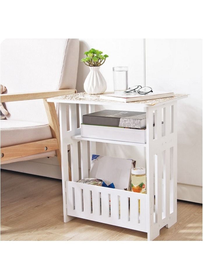 Generic FFD Square Coffee Table Small Table End Side Table Nightstand Sofa Side Table Bedroom Storage Shelf  - Image 1