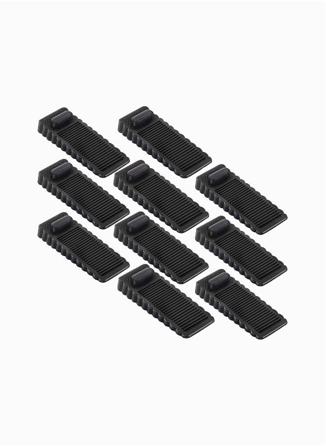 Generic Door Stopper Rubber Wedge - Sturdy and Stackable Stoppers Slip-Resistant Stop Works on All Floor Surfaces The Tiles, Carpet, Wood Laminate Floor, 10 Pack  - Image 1