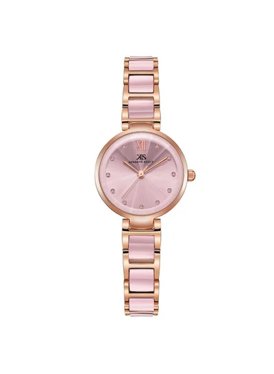 KENNETH SCOTT Women's Alloy+Ceramic Analog Watch K22531-KCPK - 30 mm