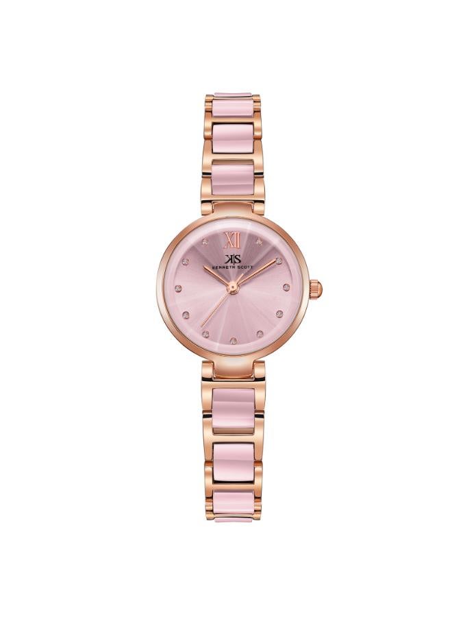 كينيث سكوت ساعة نسائية تناظرية من خليط معدني وسيراميك - -  مم - Image 1