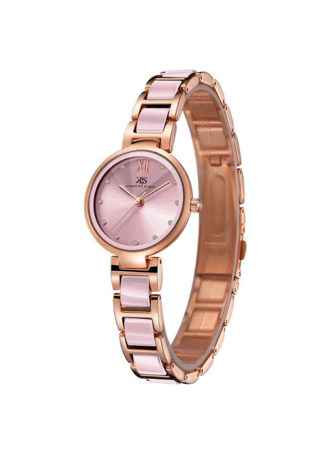 كينيث سكوت ساعة نسائية تناظرية من خليط معدني وسيراميك - -  مم - Image 2