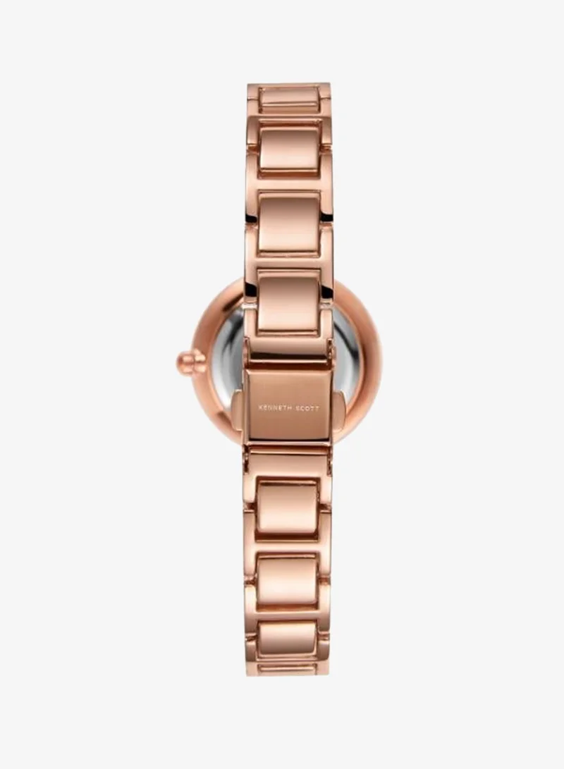 Kenneth Scott Pink Women's Alloy+Ceramic Analog Watch K22531-KCPK - 30 mm for Women | Best Price UAE
