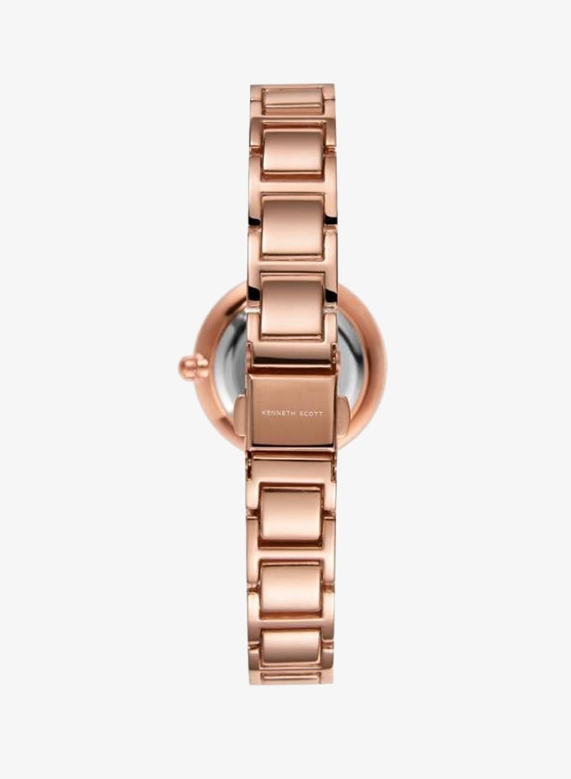 KENNETH SCOTT Women's Alloy+Ceramic Analog Watch K22531-KCPK - 30 mm - Image 3