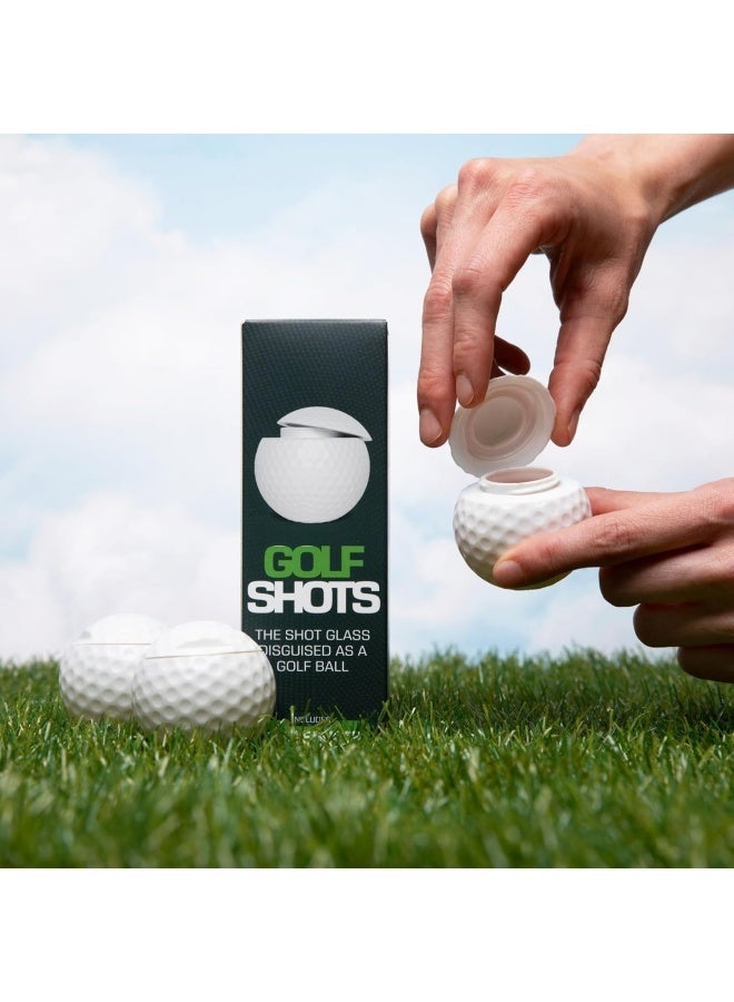 "3 PCS Golf Shots | Golf Ball Shaped Shot Glass Set – Fun Gift, Unique and Funny Gifts For Dad, Husband, Golfers and Men. Golfer Christmas Gift, Stocking Stuffer, or White Elephant. " - Image 3