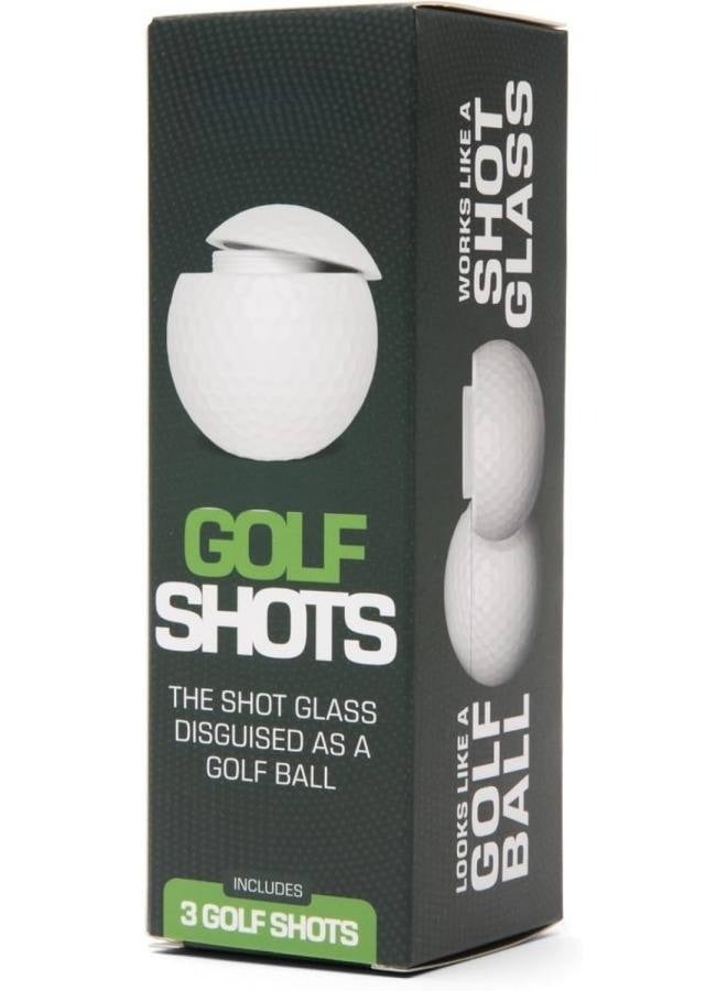 "3 PCS Golf Shots | Golf Ball Shaped Shot Glass Set – Fun Gift, Unique and Funny Gifts For Dad, Husband, Golfers and Men. Golfer Christmas Gift, Stocking Stuffer, or White Elephant. " - Image 2