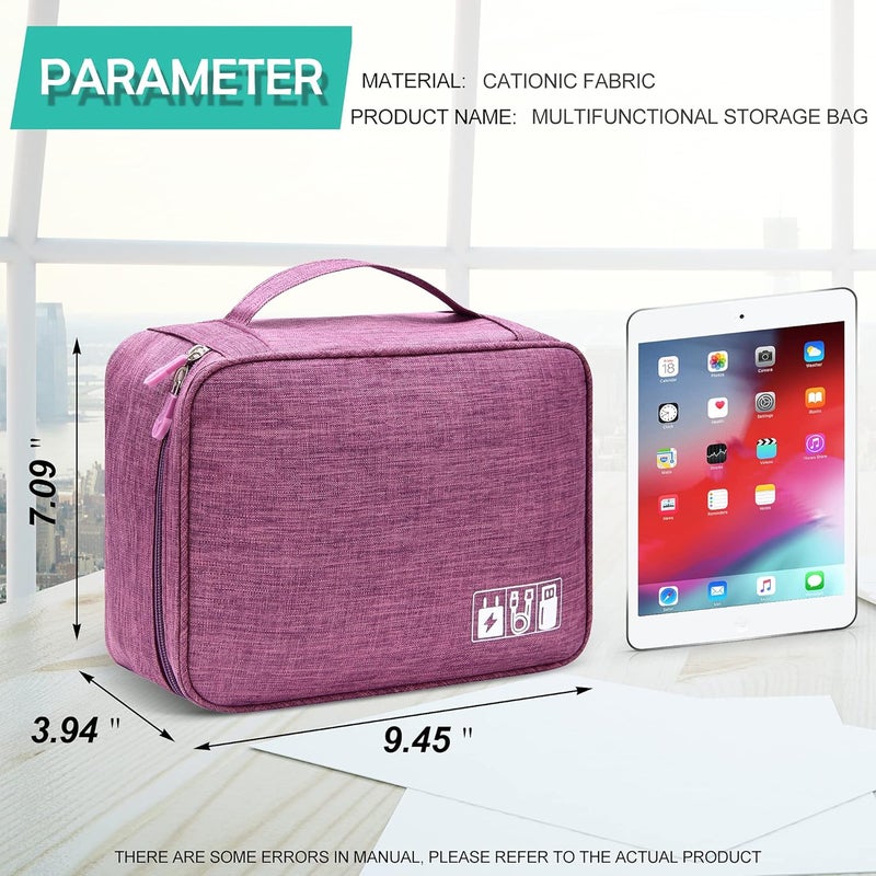YOUBDM Electronics Organizer Travel Cable Organizer Bag Waterproof Portable Electronic Accessories Case for Cable, Charger, Cord, Hard Drive, Power Bank, USB - Image 2