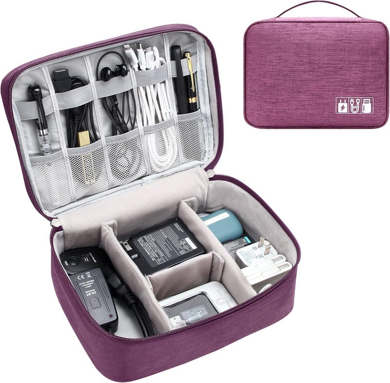 YOUBDM Electronics Organizer Travel Cable Organizer Bag Waterproof Portable Electronic Accessories Case for Cable, Charger, Cord, Hard Drive, Power Bank, USB - Image 1