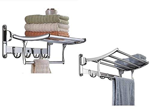 iSTAR Stainless Steel Folding Towel Rack/Towel Stand/Hanger/Bathroom Accessories (18 Inch) - Image 5