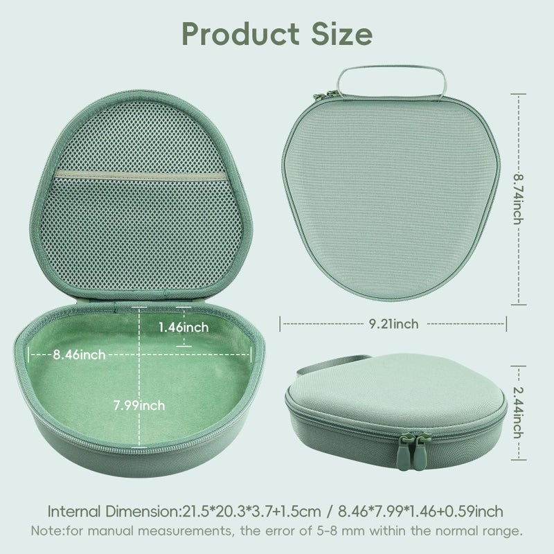 khanka Hard Carrying Case for Apple AirPods Max Wireless Over-Ear Headphones,Green Case - Image 4