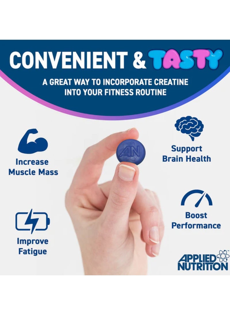 Applied Nutrition - Pure Creatine Gummies 20 Servings, 80 Gummies, Blue Raspberry - Image 1
