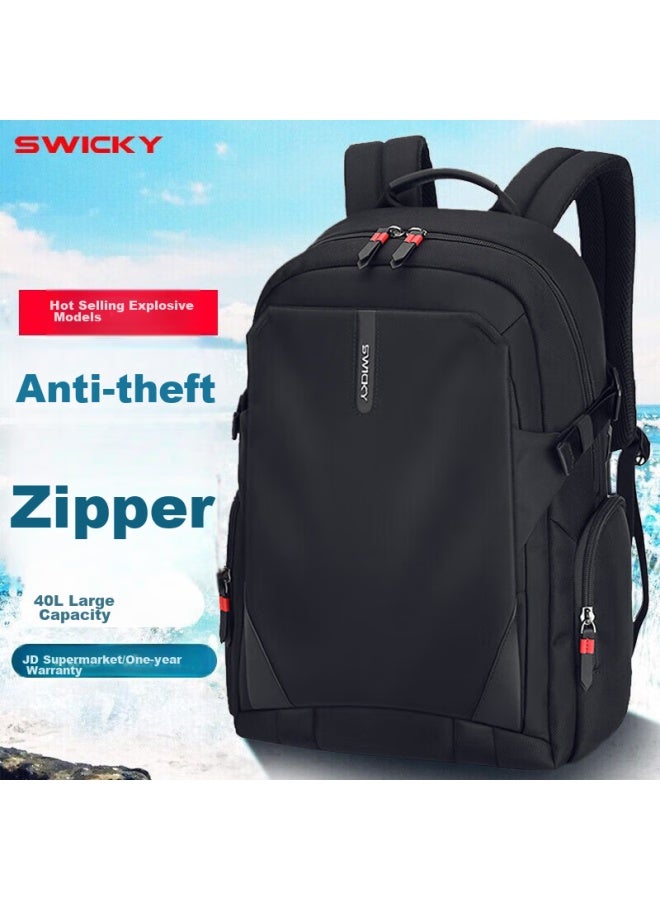 Swicky Men's Anti-theft Large Capacity Backpack For College Students, Casual Business Travel, 16-inch Laptop, Business Trip Shoulder Bag - Image 1