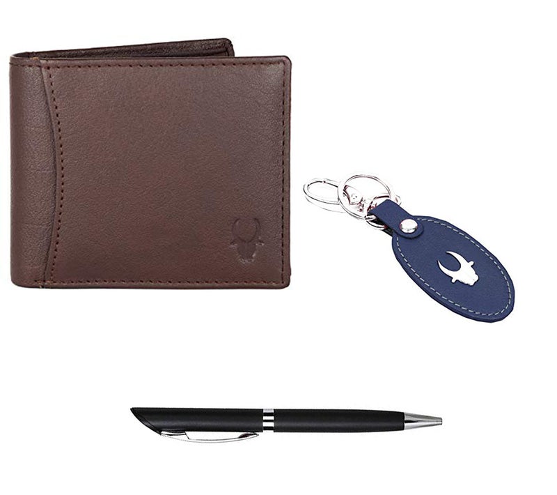 WildHorn Gift Hamper for Men I Leather Wallet, Keychain & Pen Combo Gift Set I Gift for Friend, Boyfriend,Husband,Father, Son etc - Image 2