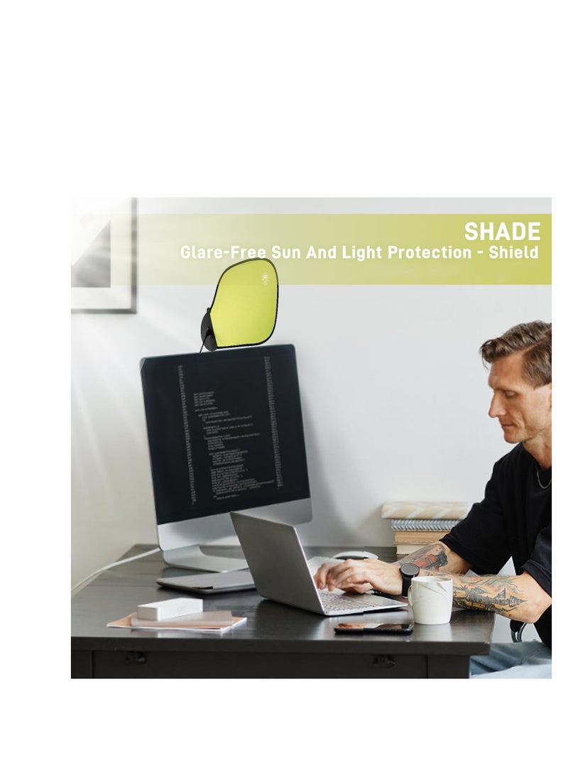Excefore Office Desk Shade, Car Sunshade to Block Intense Light and Heat, Cubicle Light Shield, Blocks Light, Glare, or Disturbance Desk Shade, Professional Adjustable Cubicle Shade, Green - Image 4
