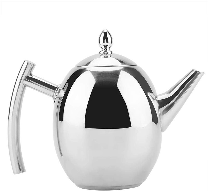 comfrt Stainless Steel tea pot, 1/1.5 Liter Teapot Coffee Pot Tea Kettle with Removable Insufer for Loose Tea(1000ML) - Image 1