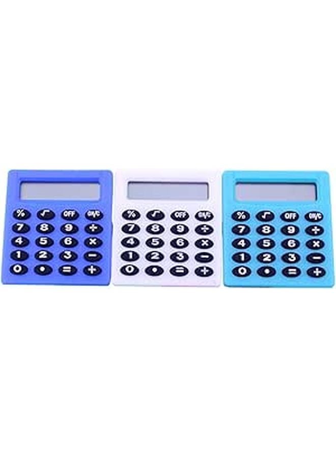 3 Pack Mini Portable Pocket Calculator for School Office Exam Student Desktop - Image 1