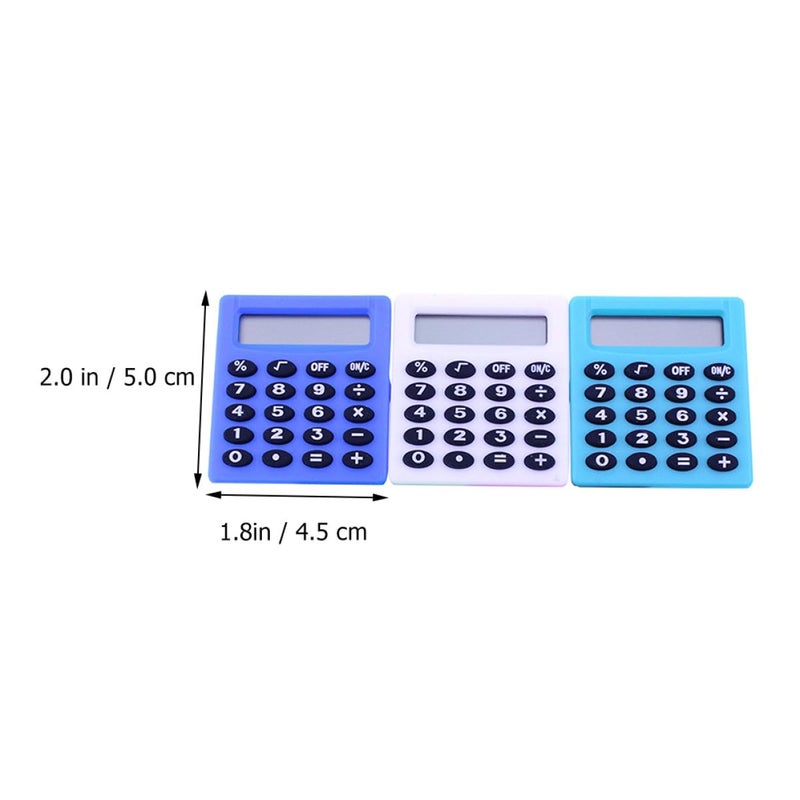 3 Pack Mini Portable Pocket Calculator for School Office Exam Student Desktop - Image 3