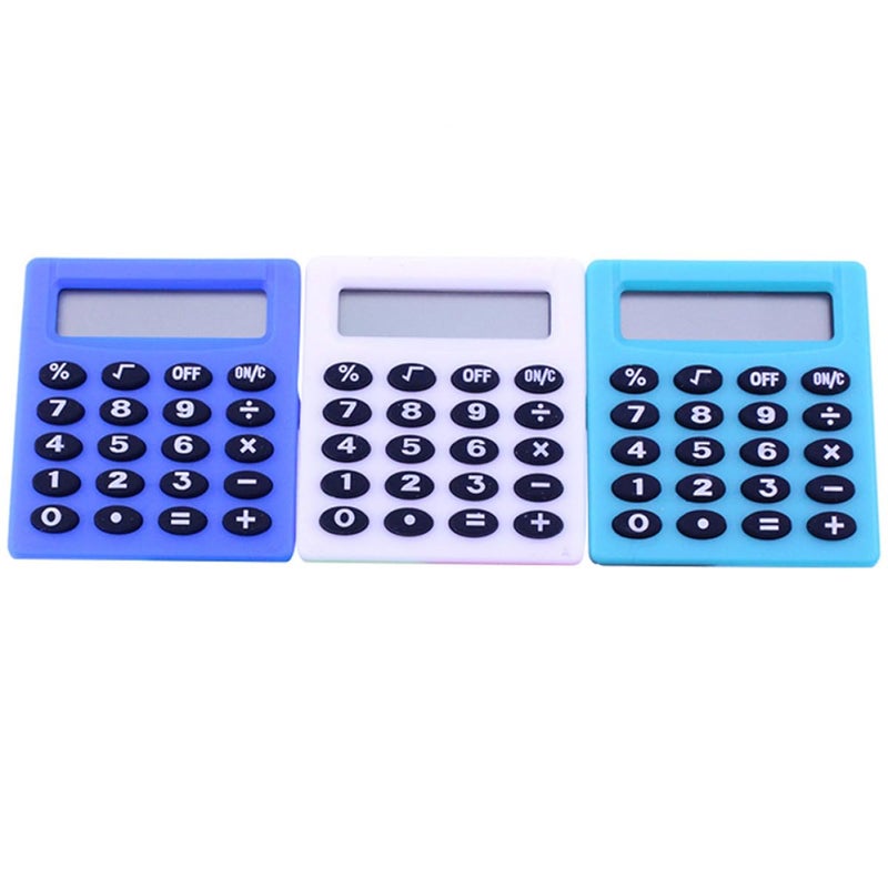 3 Pack Mini Portable Pocket Calculator for School Office Exam Student Desktop - Image 2