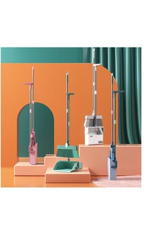 TYCOM 2 in 1 Broom and Dustpan Cleaning Set Foldable Combo for Indoor Outdoor Rotatable 180 Degrees for Household Use Blue  - Image 4