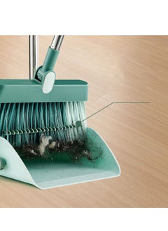 TYCOM 2 in 1 Broom and Dustpan Cleaning Set Foldable Combo for Indoor Outdoor Rotatable 180 Degrees for Household Use Blue  - Image 2