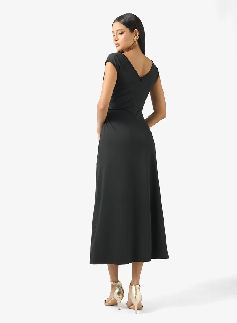 ELLA Ruched Shift Dress