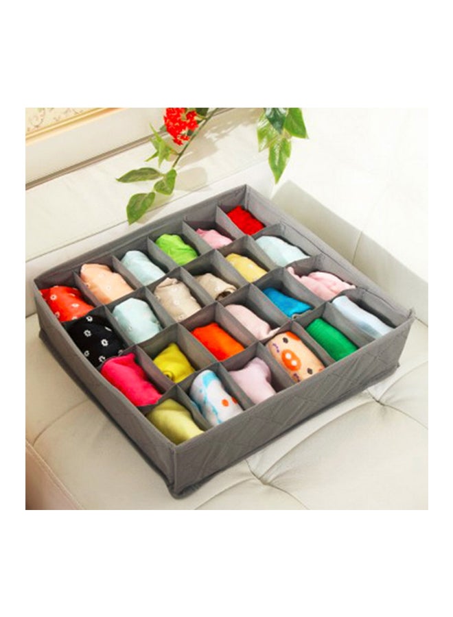 3-Piece Clothes Organizer Storage Boxes Grey - Image 3