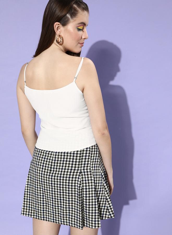 Mish Women White Sleeveless Ruched Top - Image 3