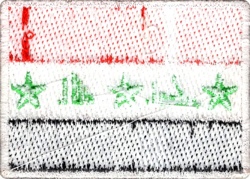 Generic Iraq Flag Applique Embroidered Sweing Patch Suitable for Jackets, Bags, T-Shirts, Jeans, Pants, Outdoor Clothing ; Size: 7cm x 5cm ; Imported from Malaysia (1 Piece)  - Image 2