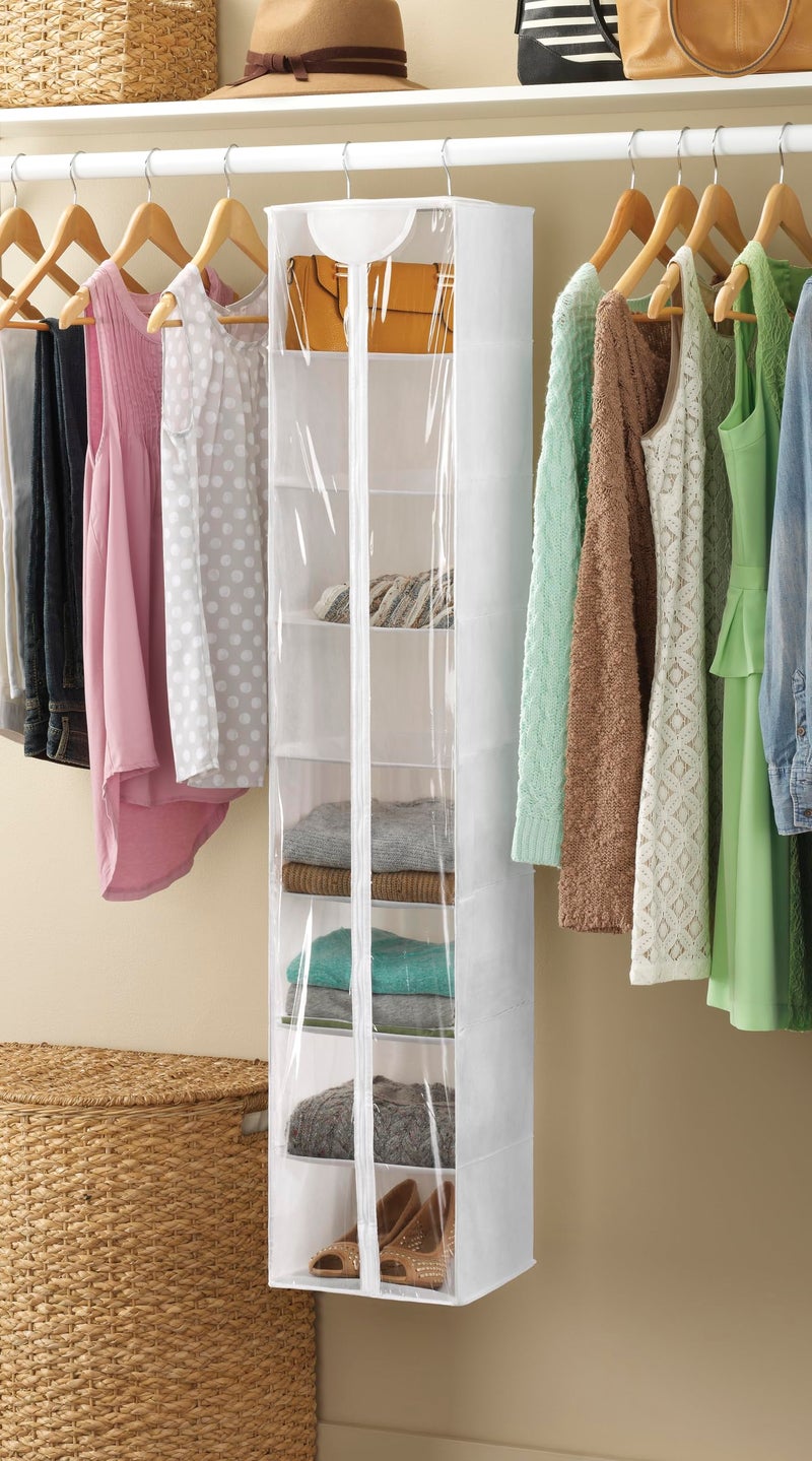 Whitmor Crystal Clear Hanging Sweater Bag - White - Image 2