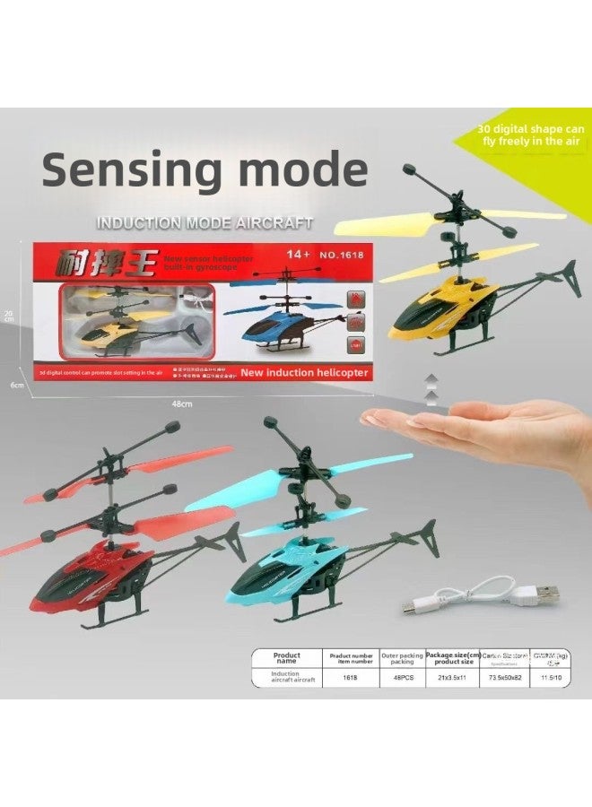 Children's Induction Remote Control Aircraft Aircraft Six-one Gift Box Two-way Wireless Charging Remote Control Helicopter Stall Toys-Color:Dual Mode 【remote Control + Induction Model】 + Large Gift Box-Specification:Rechargeable + Free Charging Cable + Free Battery - Image 3