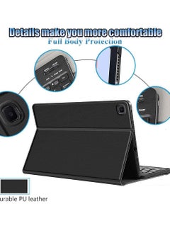 Generic Keyboard Case for Samsung Galaxy Tab S6 Lite 10.4 inch Wireless Bluetooth Keyboard with PU Leather Case Magnetic Detachable Smart Keyboard with Stand Cover for Galaxy Tab S6 Lite SM-P610 P615  - Image 3