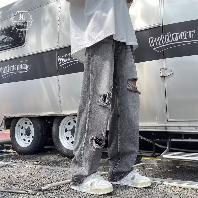 Unisex Casual Daily Denim Jeans - Image 3