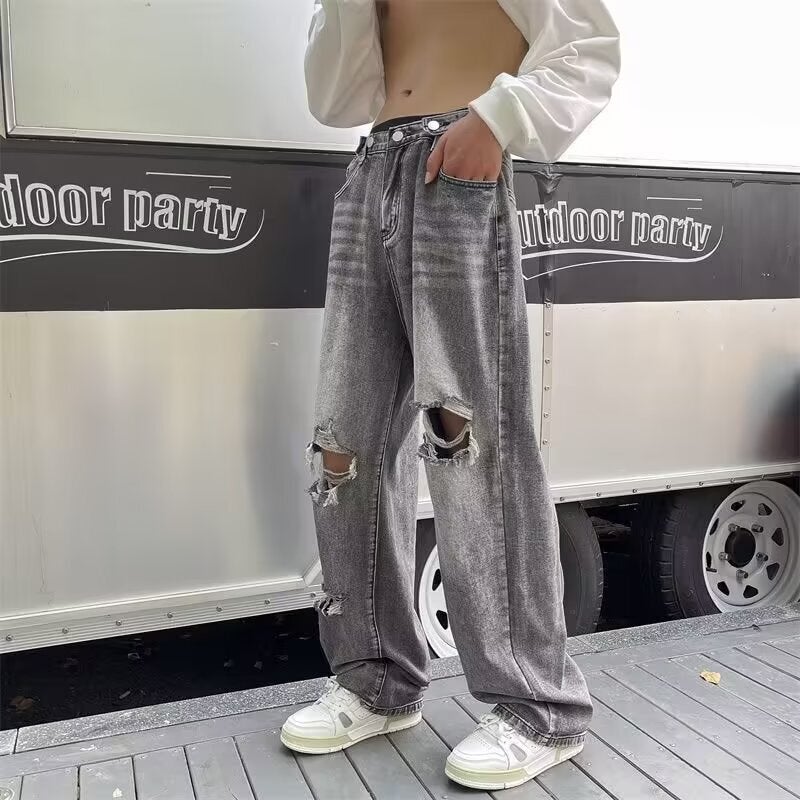 Unisex Casual Daily Denim Jeans - Image 4