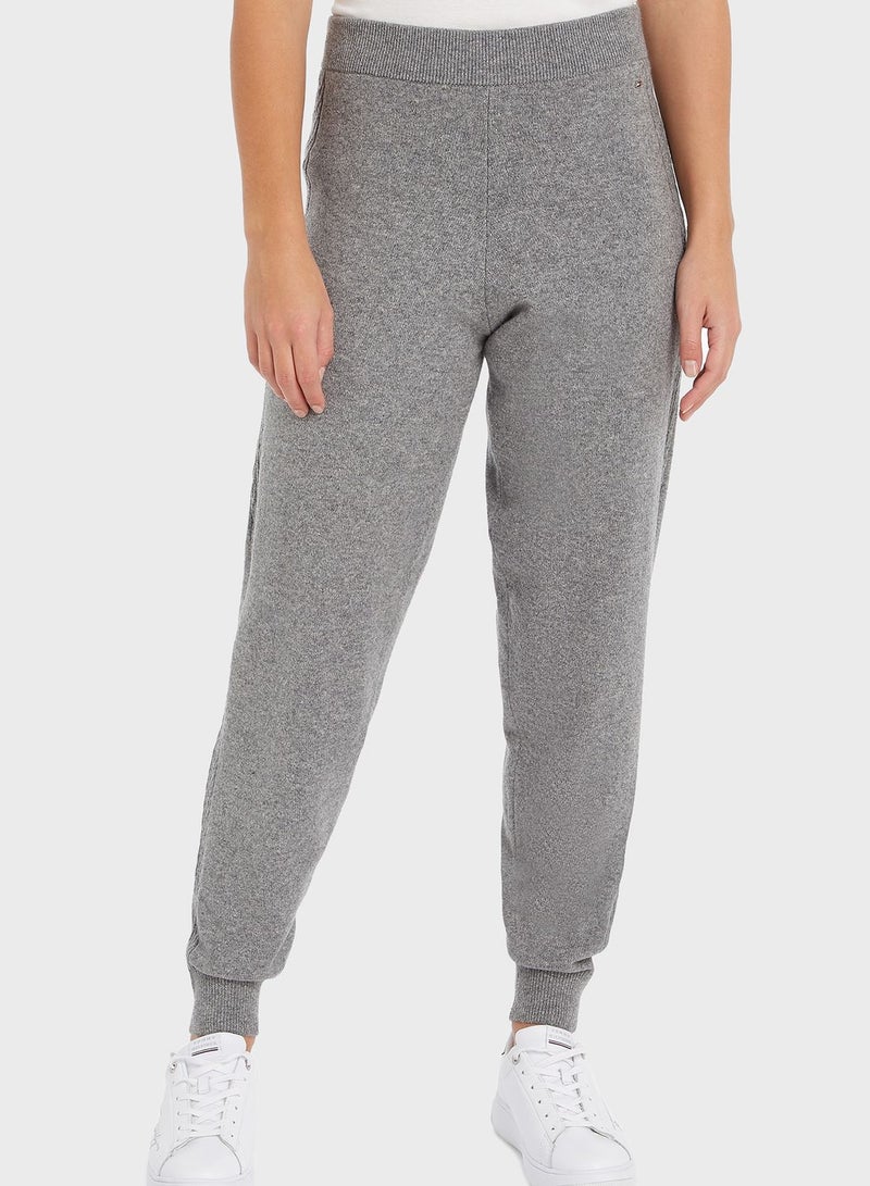 High Waist Knitted Sweatpants