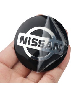 SOLDOUT 56mm Car Wheel Hub Cap Hubcaps Tire Tyre Center Emblem Sticker Auto Accessories Compatible with Nissan Nismo Tiida Teana GTR 350Z 370Z 240SX Juke Note (Pack of 4, Black)  - Image 3