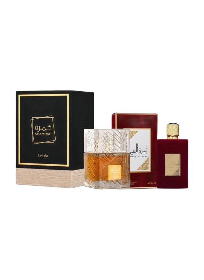 Lattafa Lattafa Ameerat Al Arab and Khamrah EDP Combo 100ml X 2  - Image 1