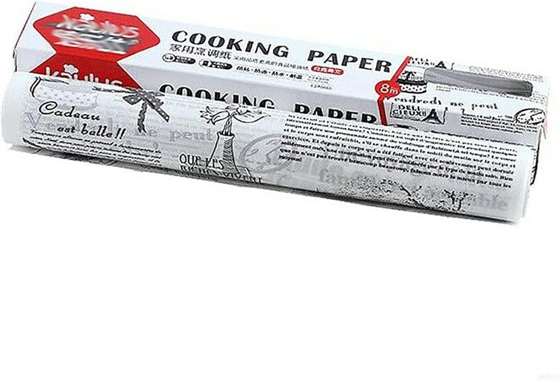woobles Parchment Paper for Baking,High Temperature Resistant,Waterproof and Greaseproof Baking Paper,Food Baking Paper,Non-Stick Parchment Paper Roll for Baking,Cooking,Grilling (White, 1 Pcs) - Image 1