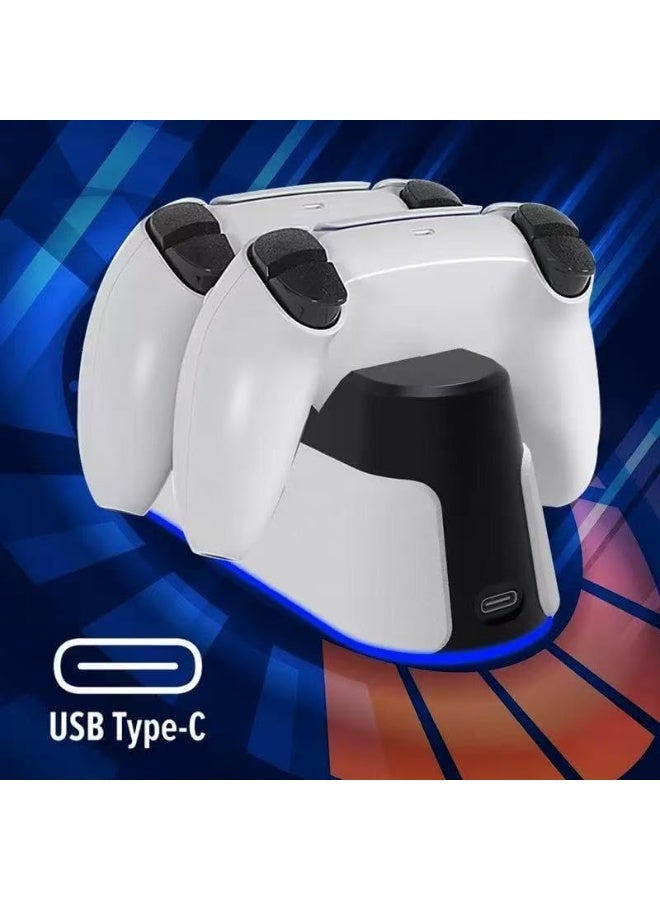 Charging Docking Station with Dual LED Light Indicators Compatible with Doublesense PS5/PS5 Slim/PS5 Pro Controller - Image 3