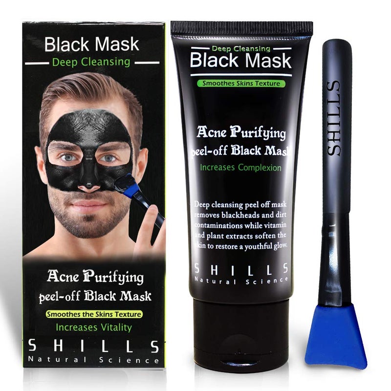 Shills SHILLS Blackhead Remover, Pore Control, Skin Cleansing, Purifying Bamboo Charcoal, Peel Off Face Mask,1 Bottle(1.69 fl. oz) - Image 1
